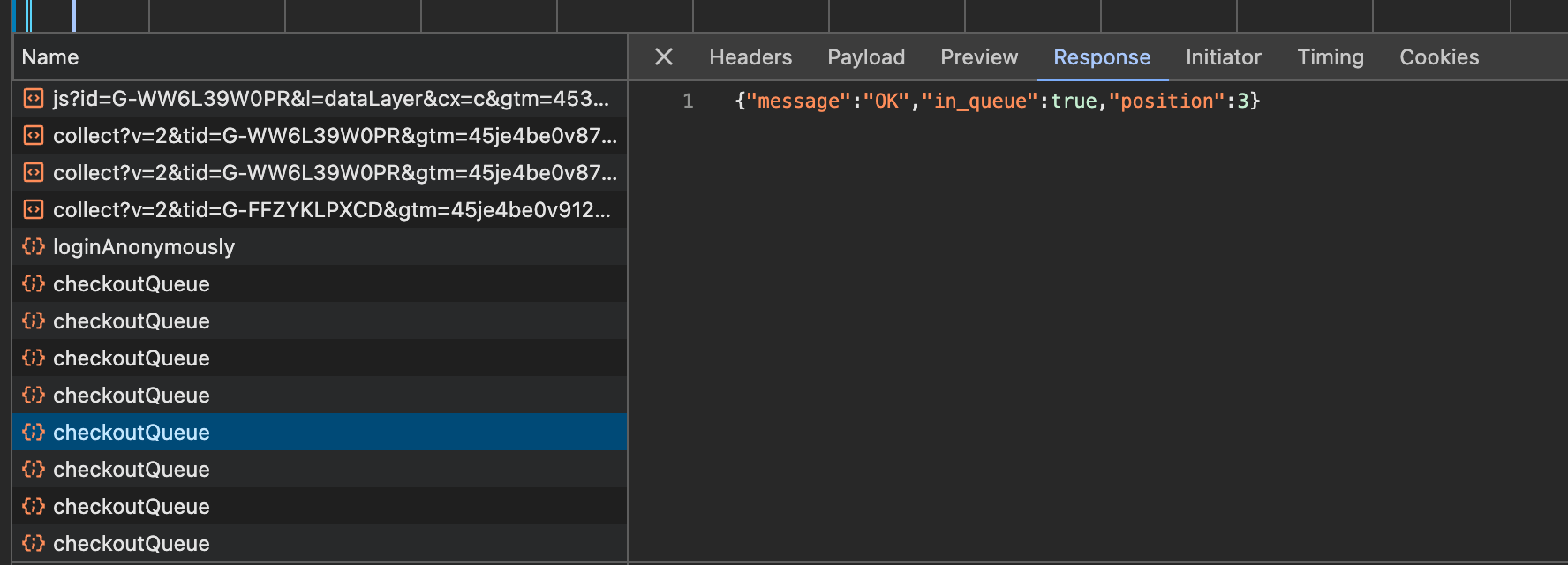 Checkout queue API 1