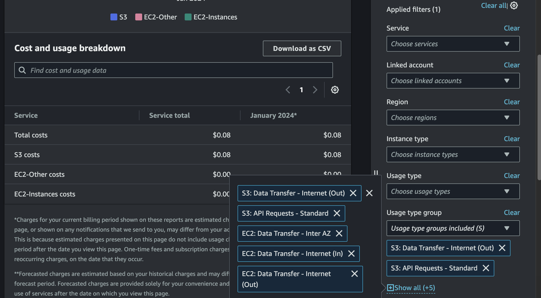 S3 Data Transfer Cost Explorer2